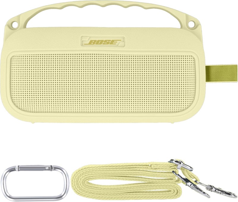 Baval Soft Silicone Cover Case for Bose New SoundLink Flex Portable Bluetooth Speaker 2nd Gen,Citrus Yellow Silicone Cover - Image 1